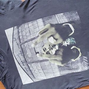 Tupac "Me Against the World" T-shirt, faded black, Men's XL